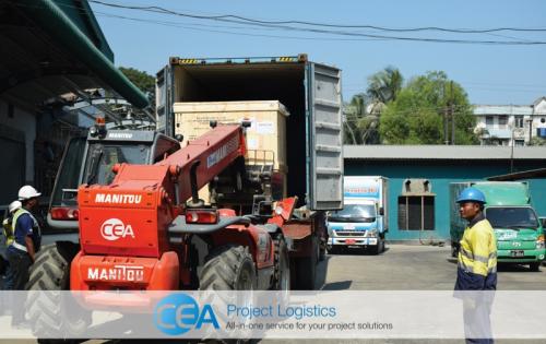 CEA Myanmar Handle Transport & Installation Project for Soft Drinks Factory