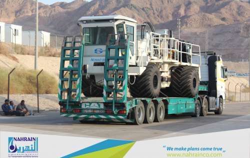 Al Nahrain Transport 22 Heavy Vehicles from Jordan to Iraq