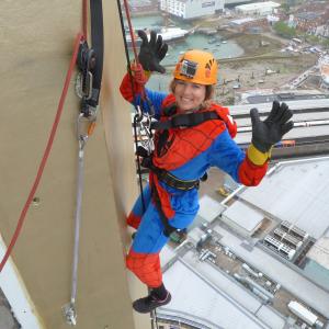 Freightbook President Abseils 100m to raise funds for The Dream Trust