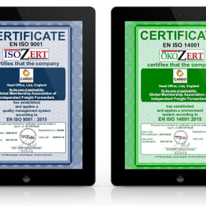 Renewal of Cargo Connections ISO 9001 and ISO 14001 Certification